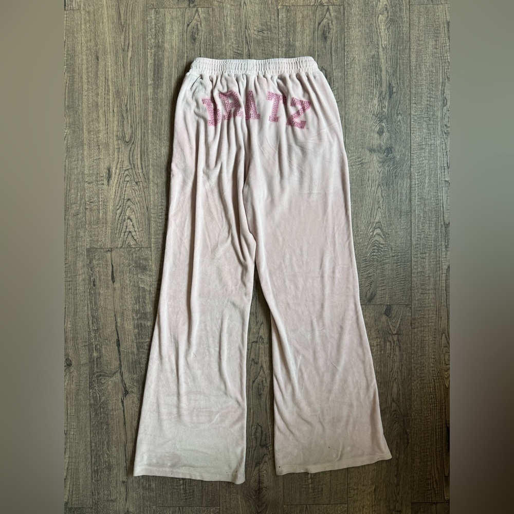 Dolls Kill Bratz Velour Wide Leg Track Pants- Medium